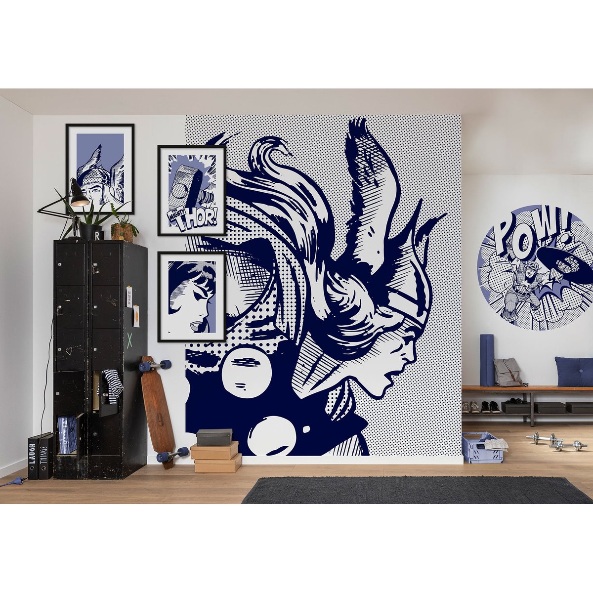 Papier peint Komar - Legend of Thor - 200 x 250 cm bleu, HEXOA