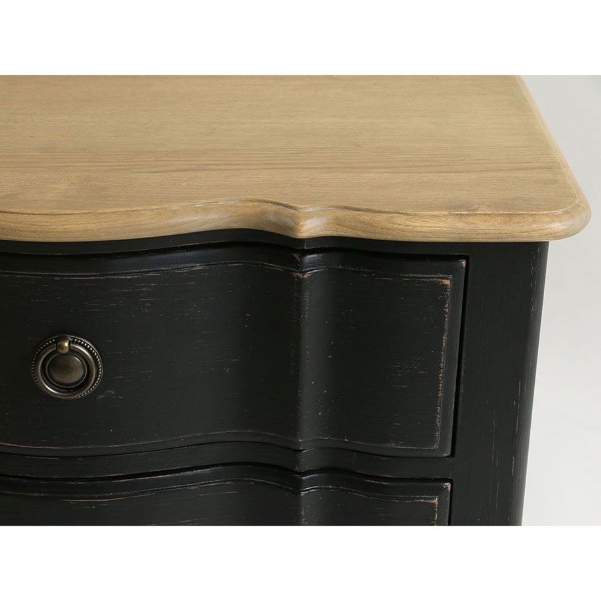 Commode 4 tiroirs - MANOIR noir, INTERIOR'S