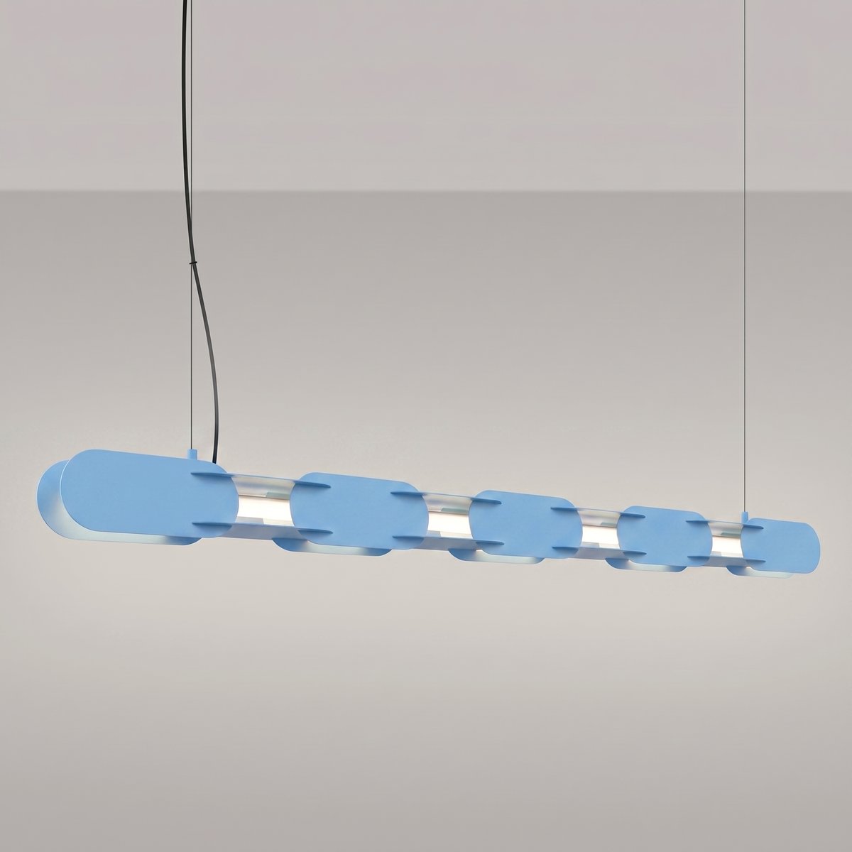 Suspension Acier Bleu LED 1 Chain bleu, EDEN