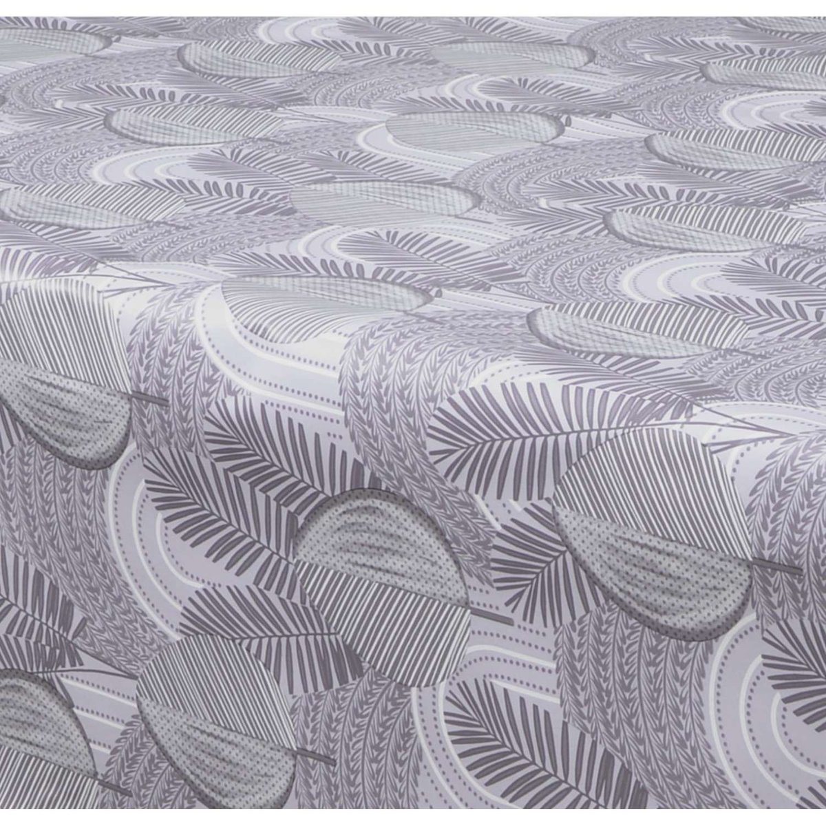 Nappe en toile cirée rectangulaire grand format MOZE gris, TOILINUX