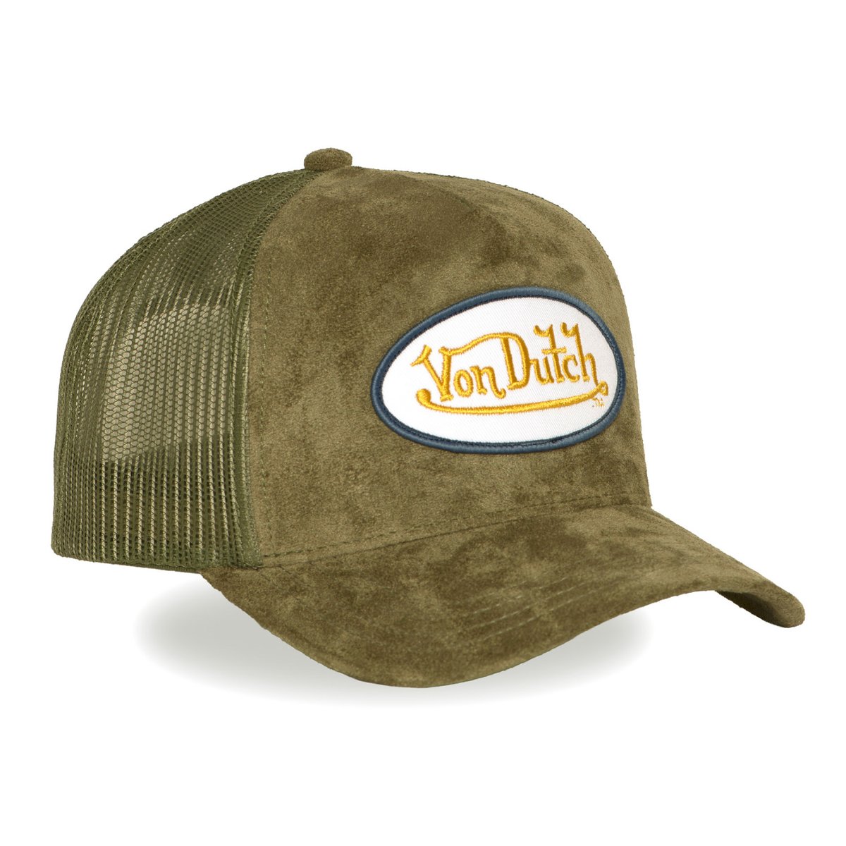 Casquette Trucker FUR kaki/blanc/jaune/violet, VON DUTCH