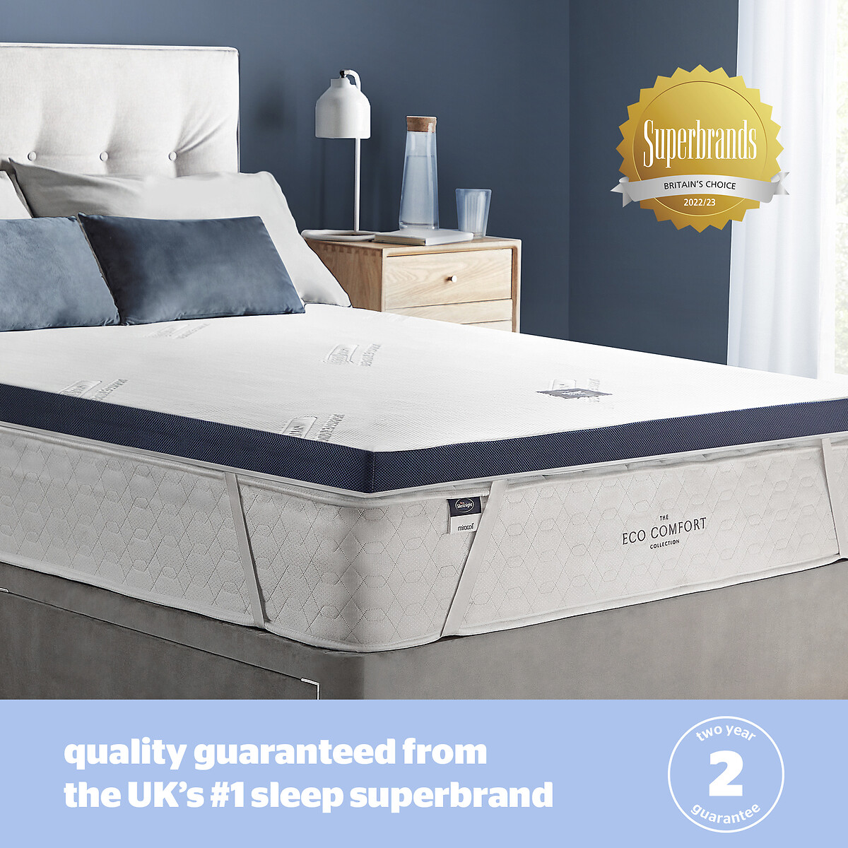Wellbeing Cool Touch Mattress Topper white, SILENTNIGHT