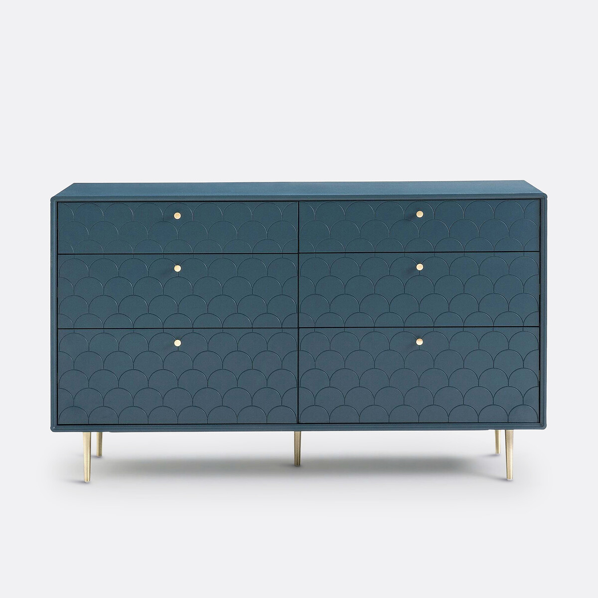 Commode 6 tiroirs, Luxore bleu de prusse, LA REDOUTE INTERIEURS