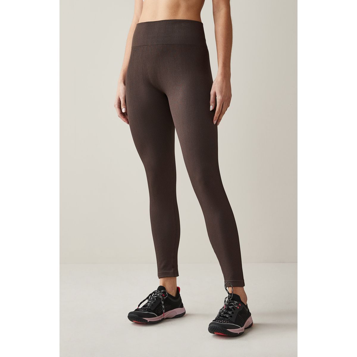 Legging Taille Haute Côtelé marron chocolat, NEXT