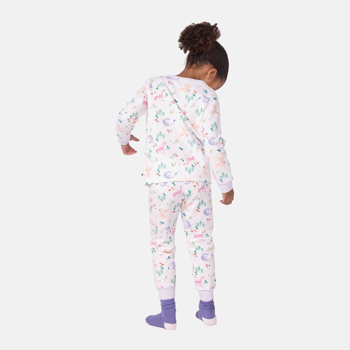 Pyjama en molleton, imprimé dinos imprimé, PETIT BATEAU