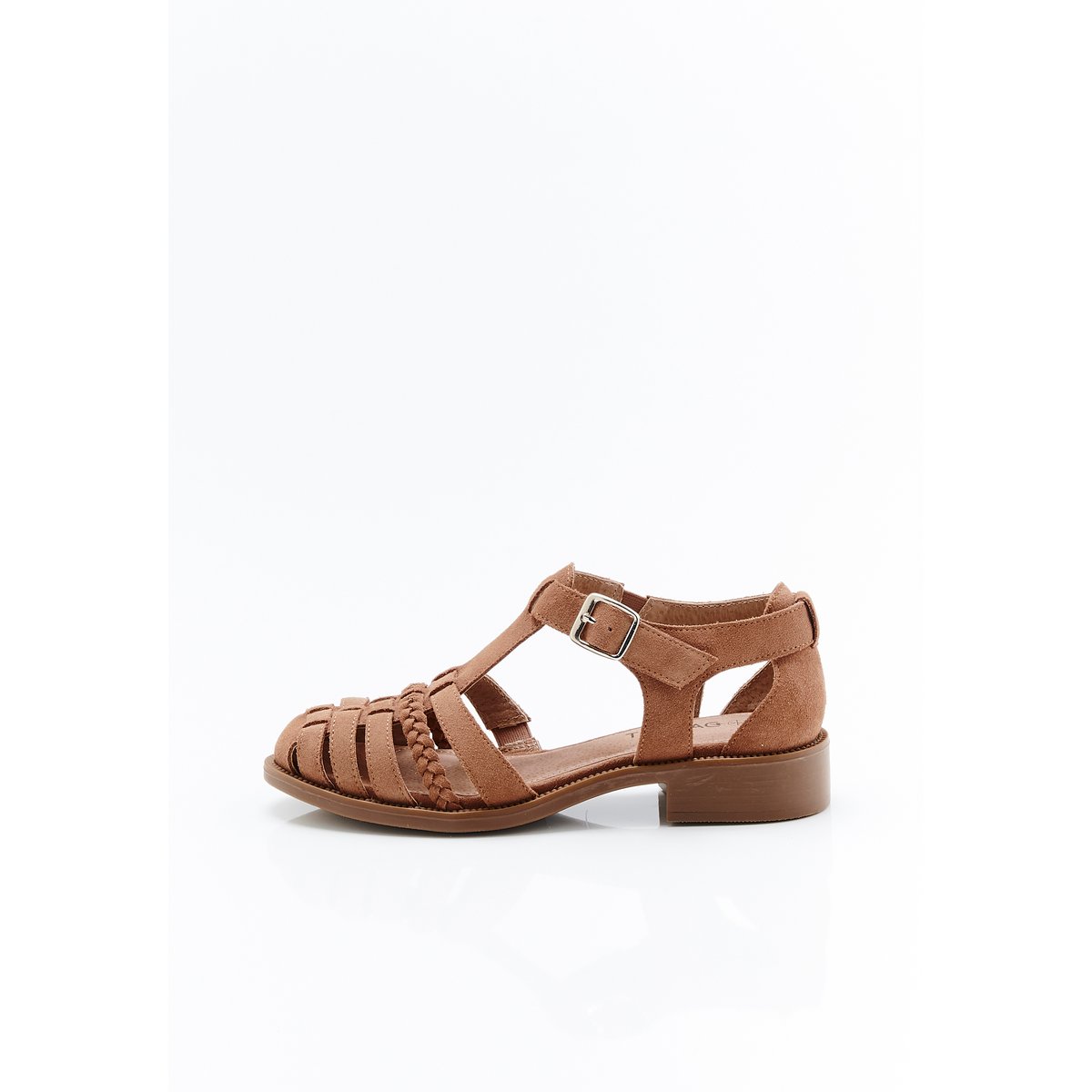 Sandales à bout fermé et brides marron, DAMART