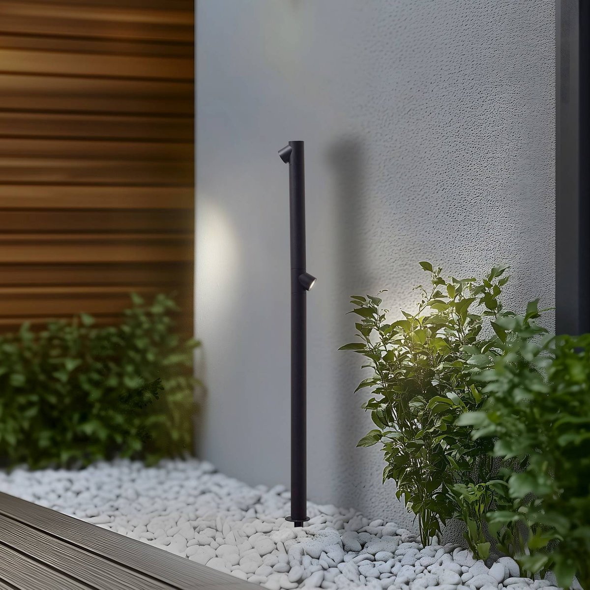 Luminaire extérieur en métal moderneLED anthracite, LINDBY