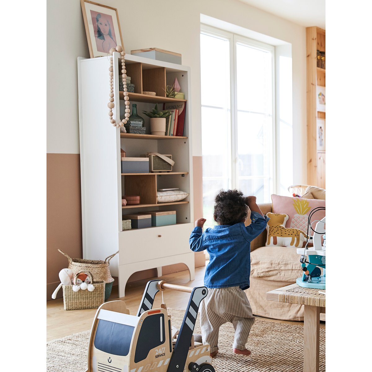Etagère à langer 2 en 1 LIGNE NOUGATINE blanc, VERTBAUDET