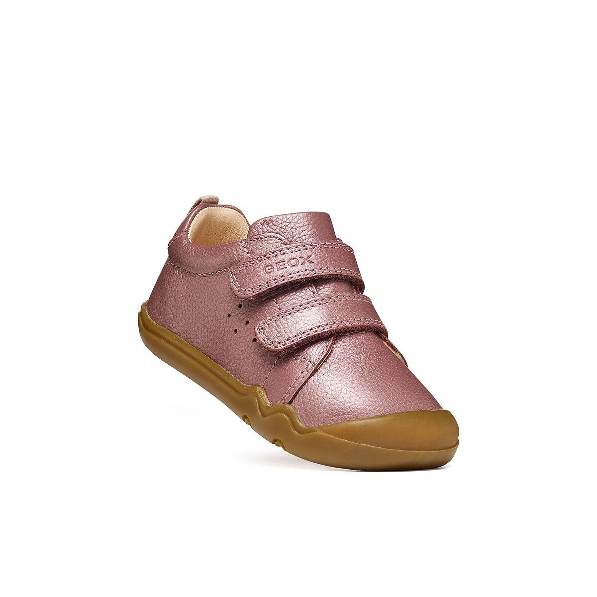 Kids Steppieup Soft Leather Slippers pink, GEOX