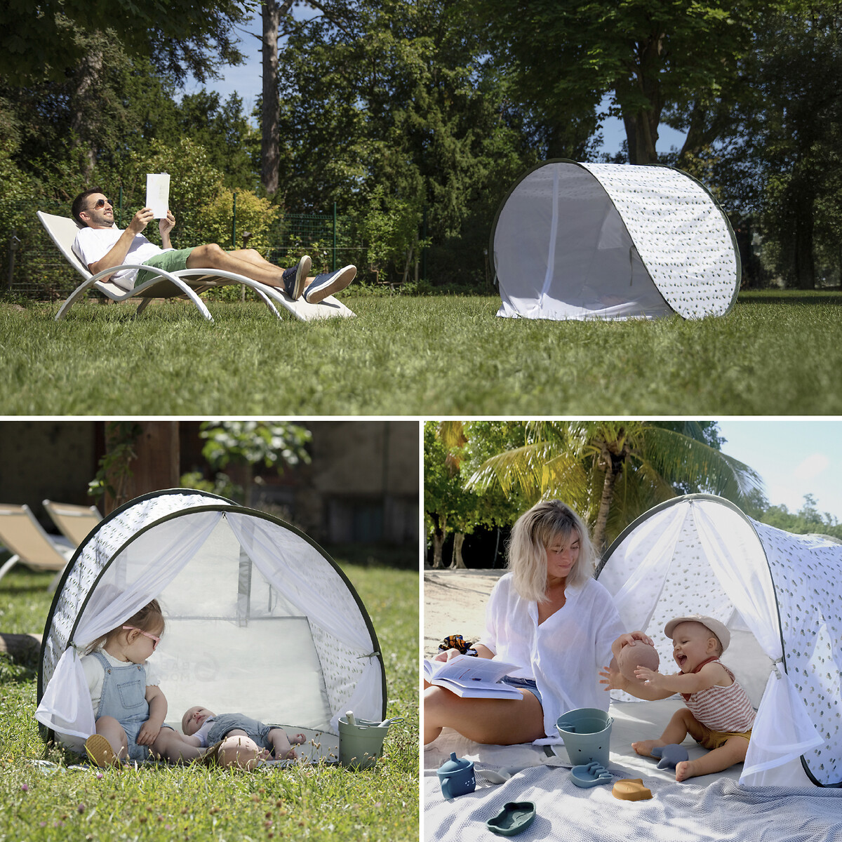 Tente anti-UV bébé haute protection vert clair, BABYMOOV