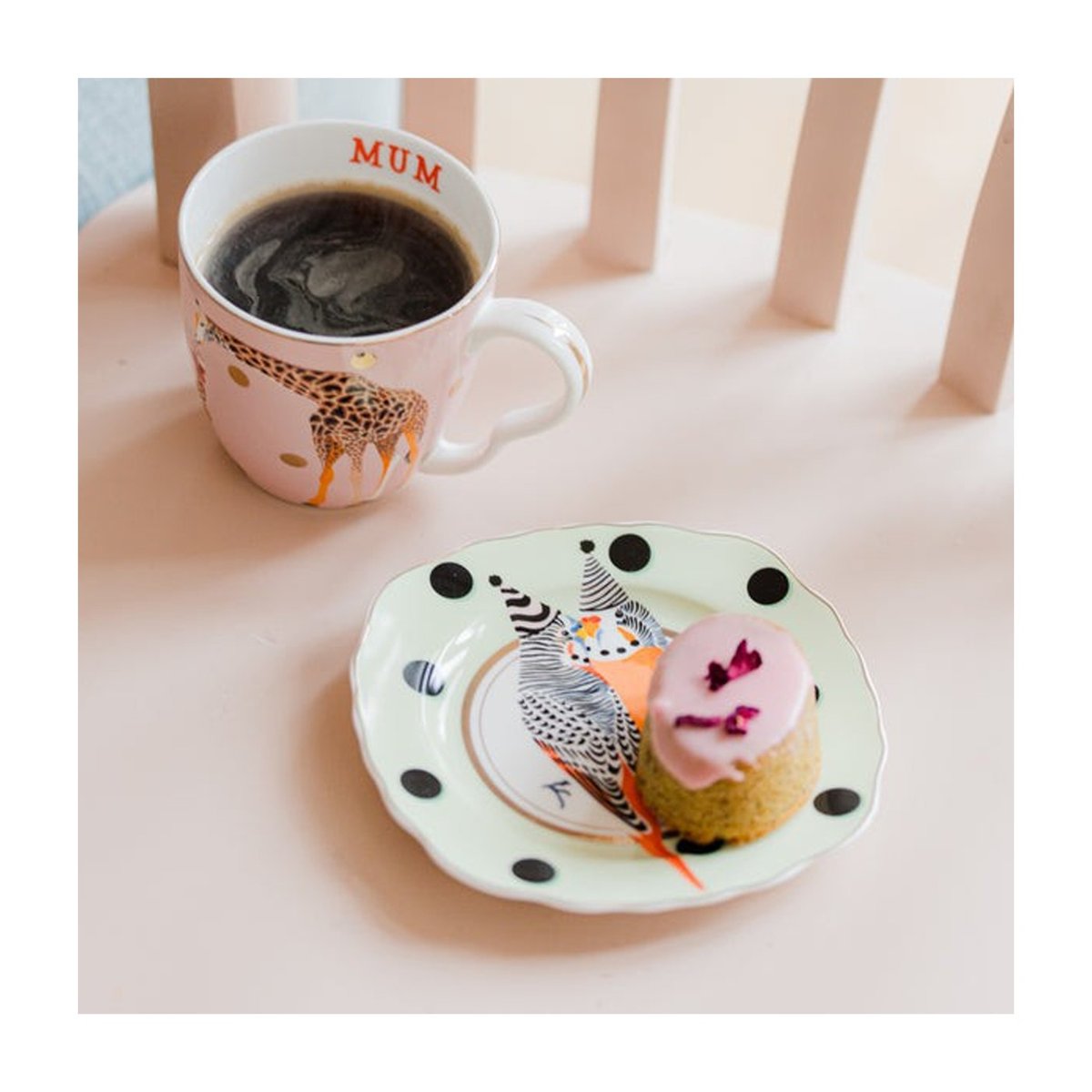 Assiette à dessert Budgie Bird multicolore, YVONNE ELLEN