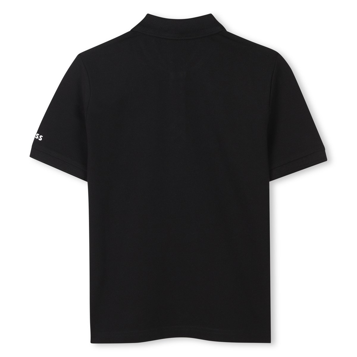Polo taglio dritto a righe black, BOSS KIDSWEAR
