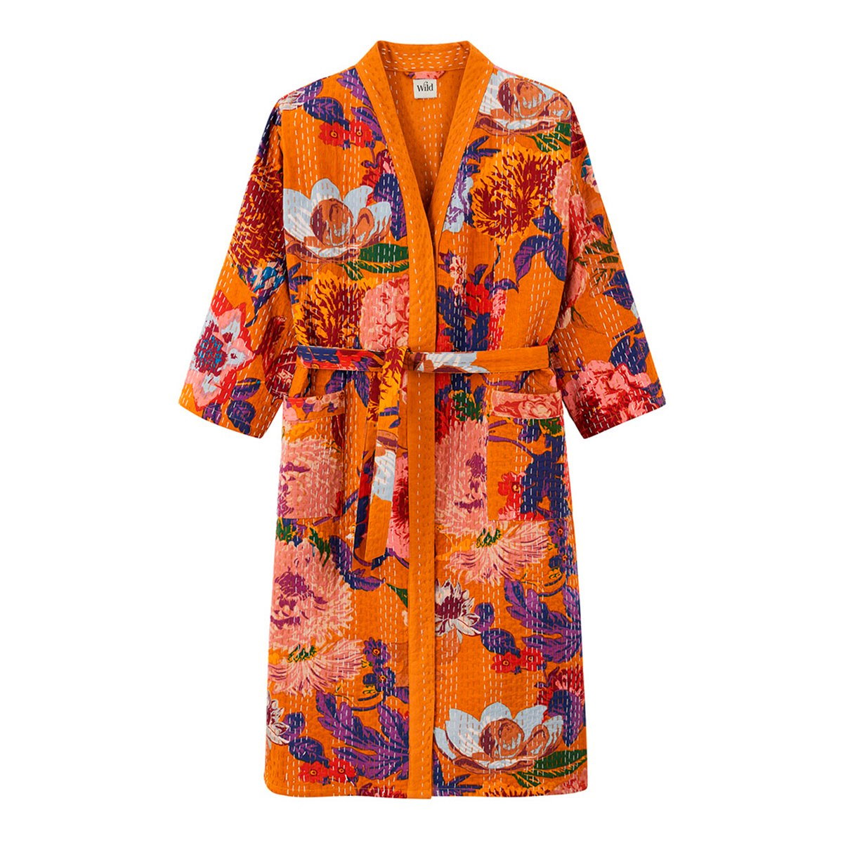 Kimono motif floral TOMMY jaune, WILD