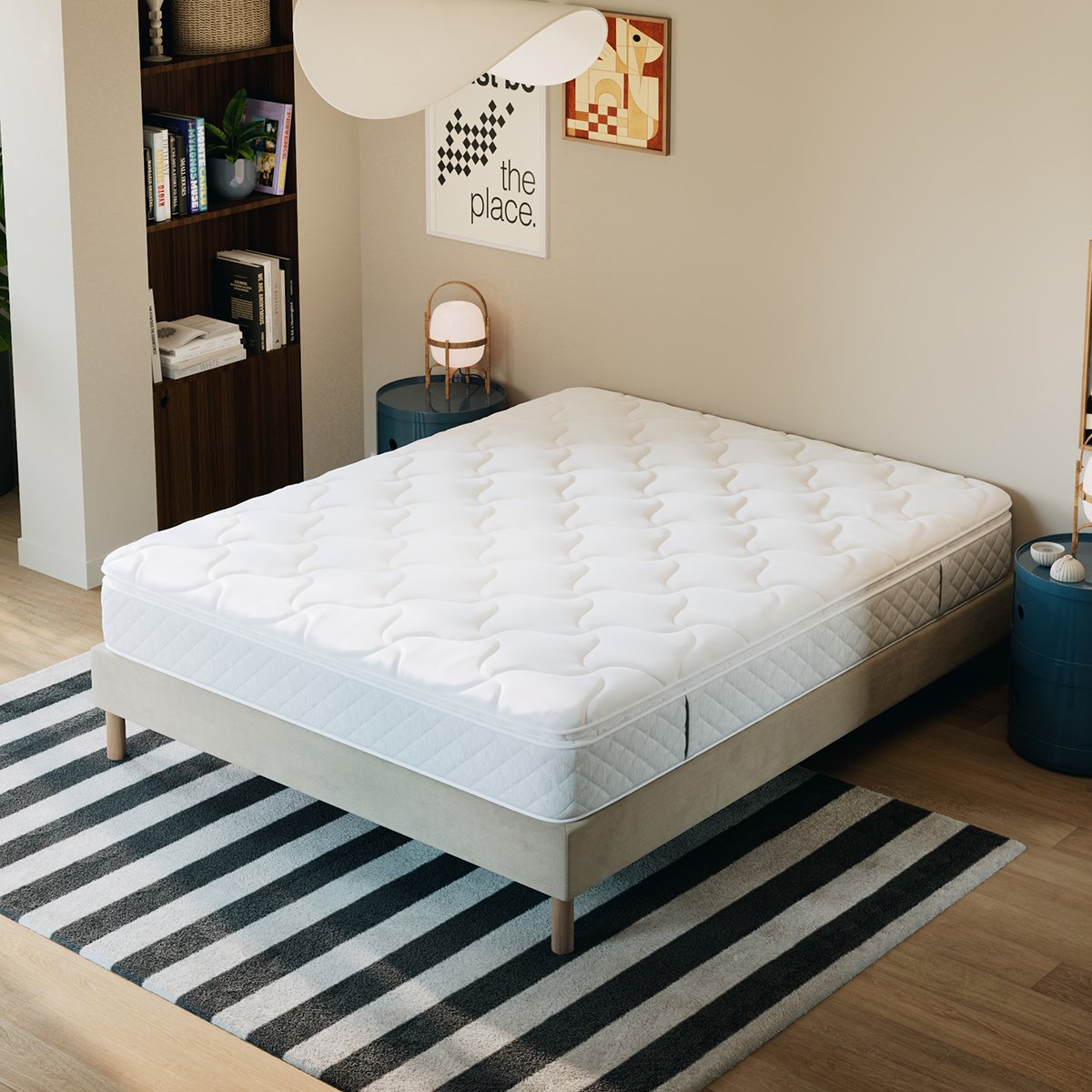 Matelas ressorts Bien-être Suprême blanc, SLOME