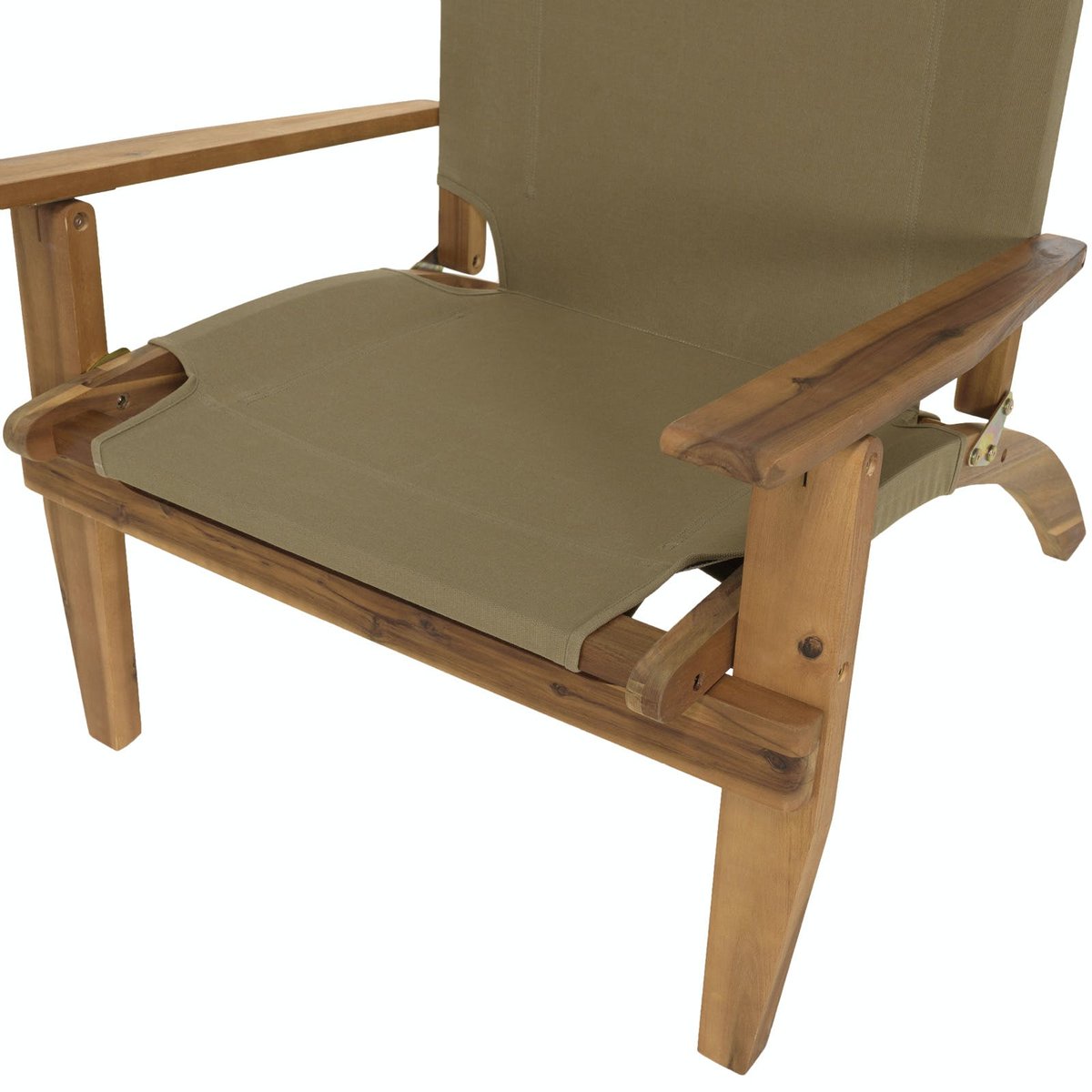 Salon de jardin pliant 2 places en bois d'acacia BAHIA bois naturel, PIER IMPORT