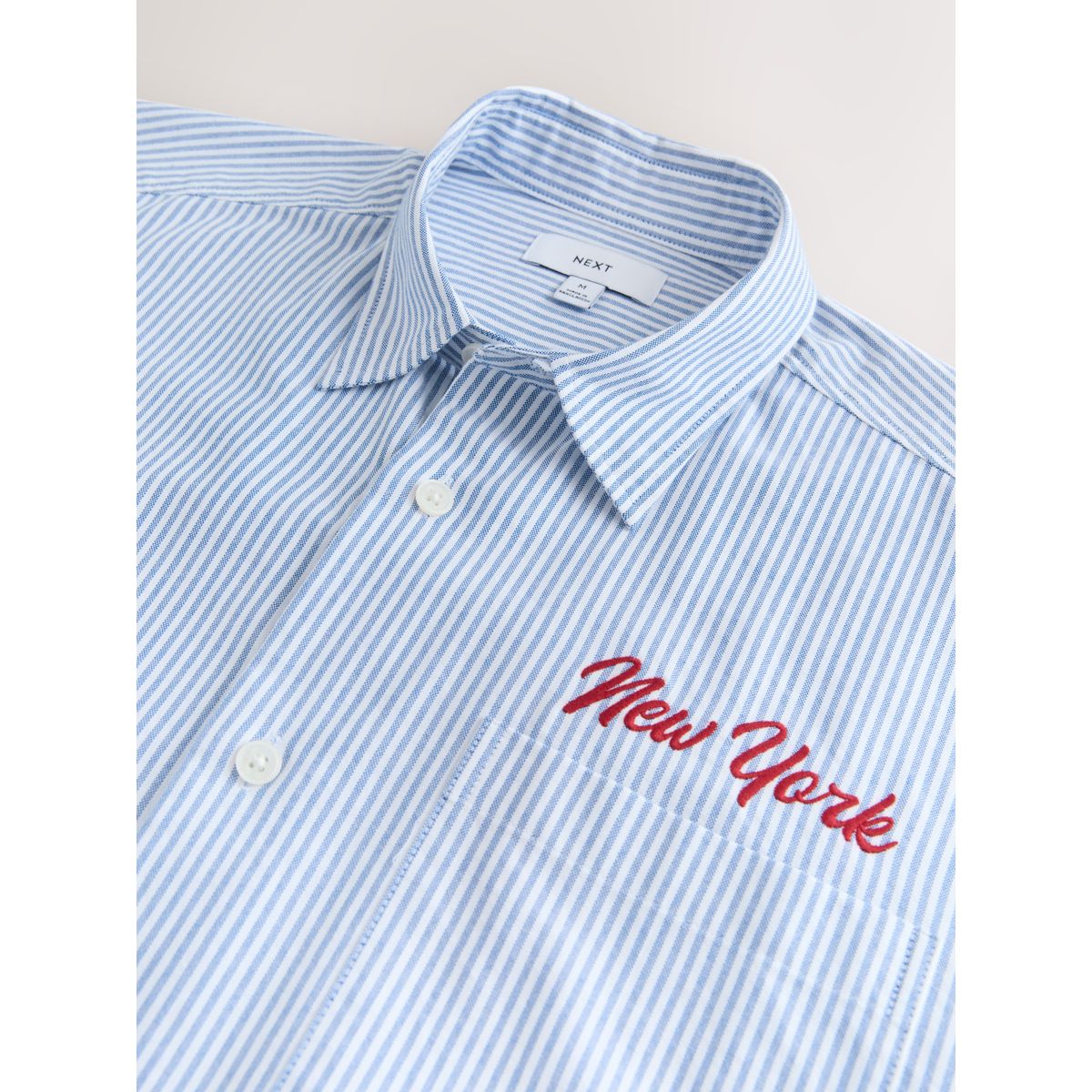 Chemise à manches courtes new york rayures bleu, NEXT