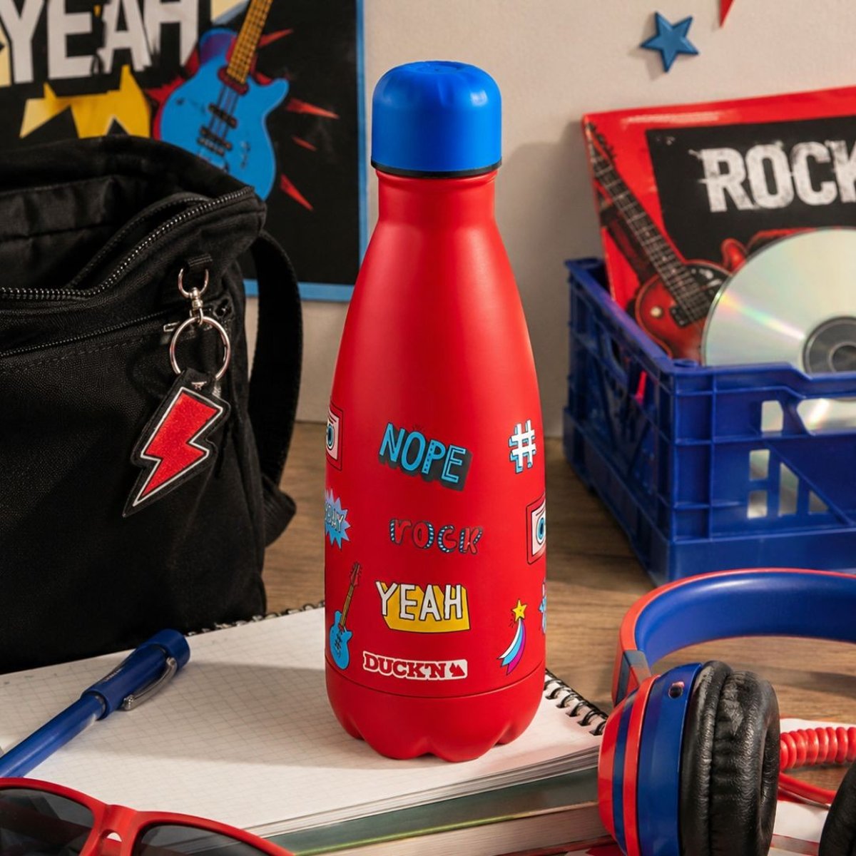 Bouteille isotherme enfant design Teen, HAPPY BOTTLE rouge, ARTIME
