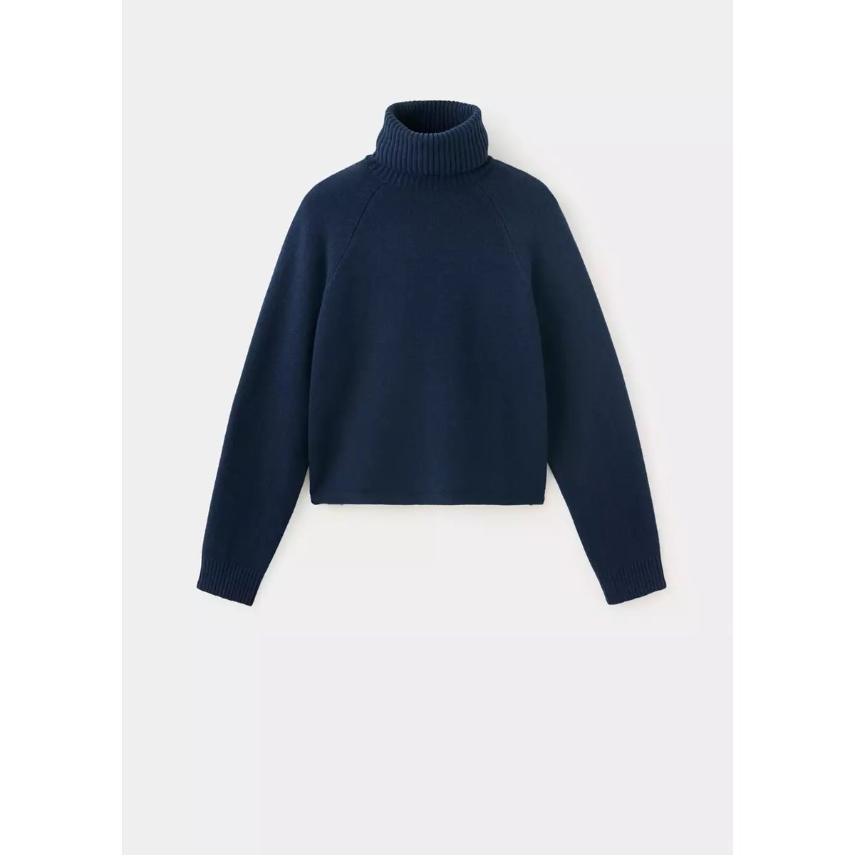 Pull-over à col roulé bleu marine, MANGO TEEN