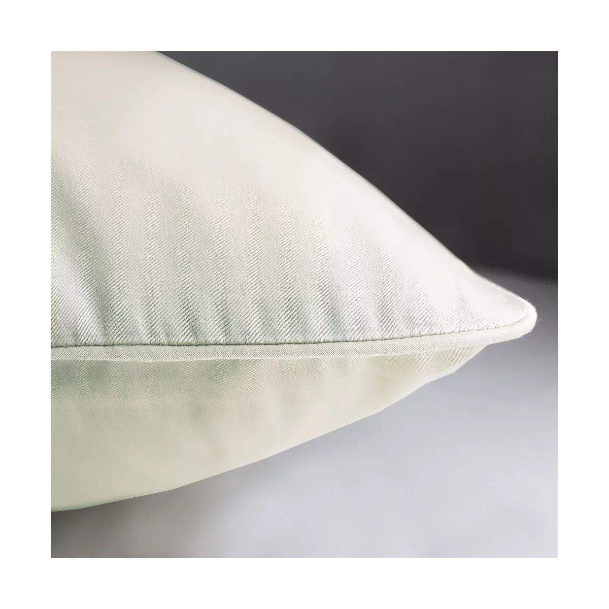 Lot de 2 taies satin de coton AVA UNI angora, GARNIER THIEBAUT