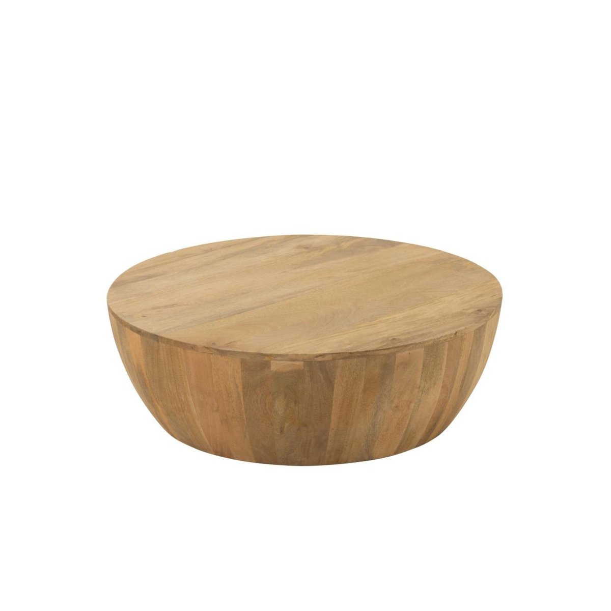 Table basse ronde en manguier naturel - CAMILA bois clair, HELLIN, DEPUIS 1862