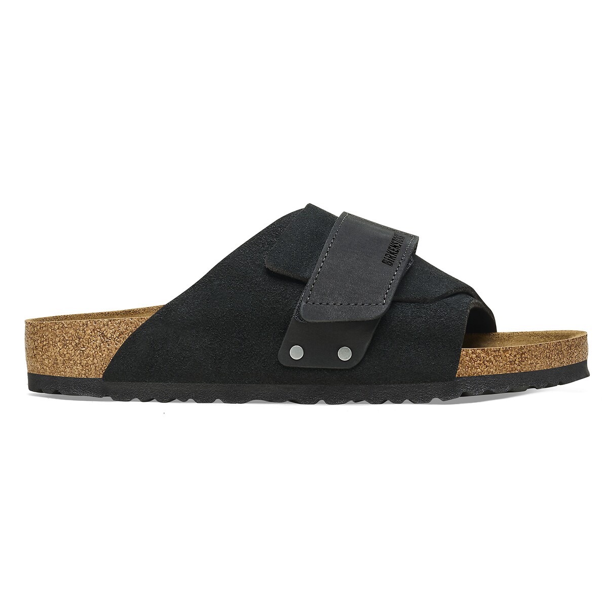 Mules en cuir suédé KYOTO noir, BIRKENSTOCK