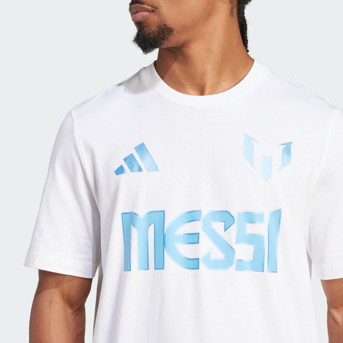 T-shirt graphisme Nom et numéro de Messi white, adidas Performance