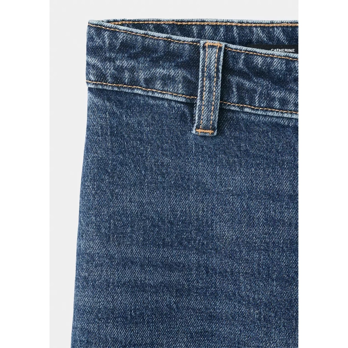 Jean style jupe-culotte Catherin taille haute bleu foncé, MANGO