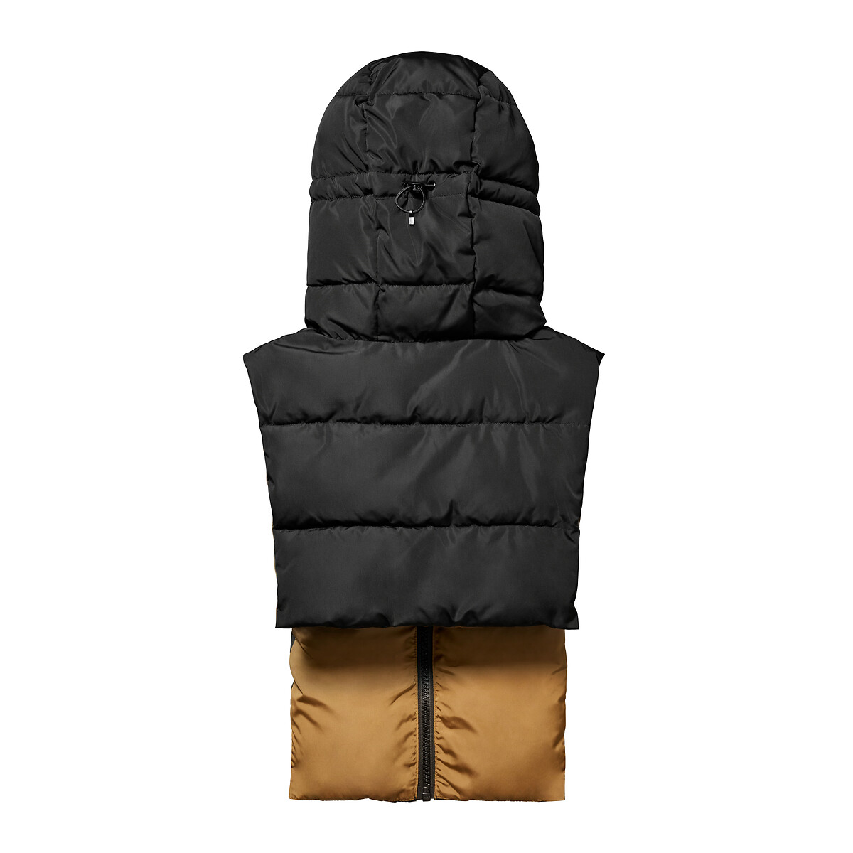 Capuche doudoune réversible, unisexe caramel/noir, FUDOON