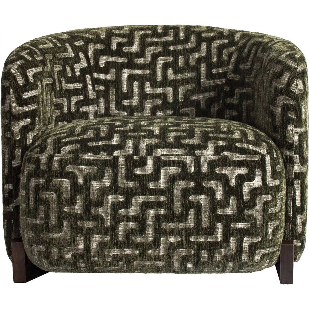 Fauteuil lounge motif géométrique mousse labyrinthe, RECOLLECTION