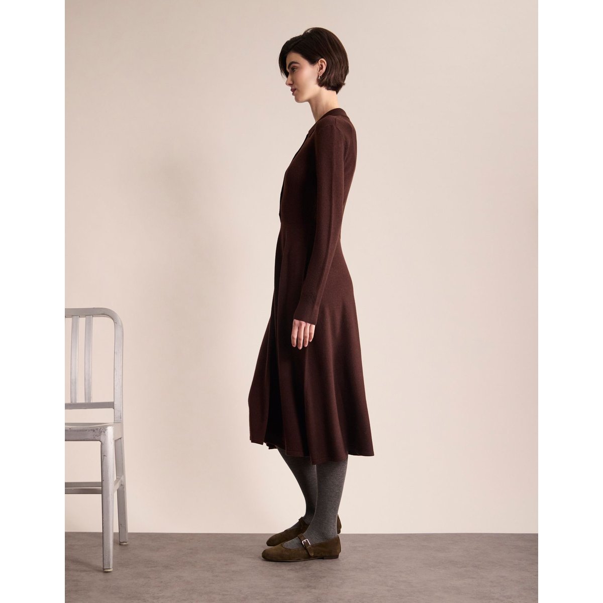 Robe Amy marron, INES DE LA FRESSANGE PARIS