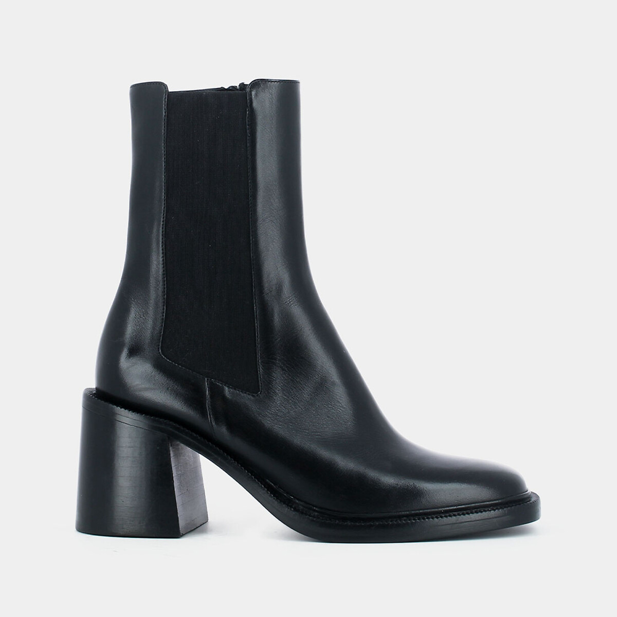 Bottines élastiquées en cuir Danube noir, JONAK