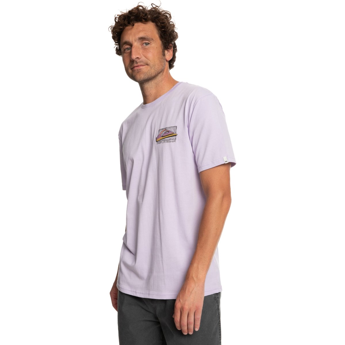 T-shirt RETRO FADE violet pastel lilac, QUIKSILVER