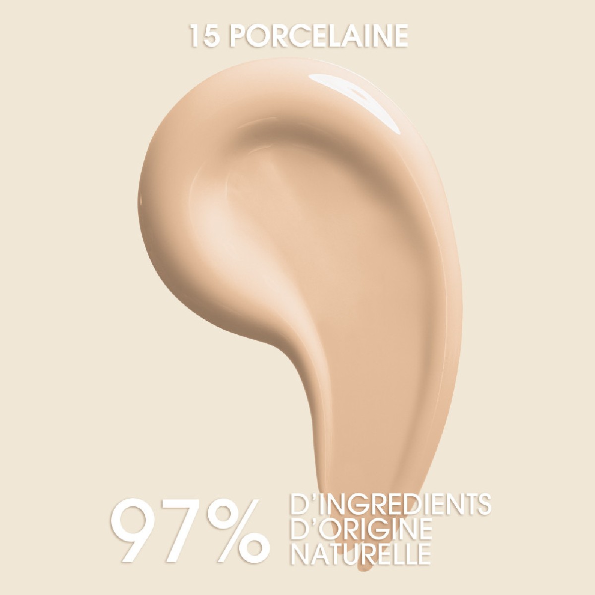 Fond de Teint Soin Naturel Lumière d'Ocres 15 porcelaine, LA PROVENÇALE