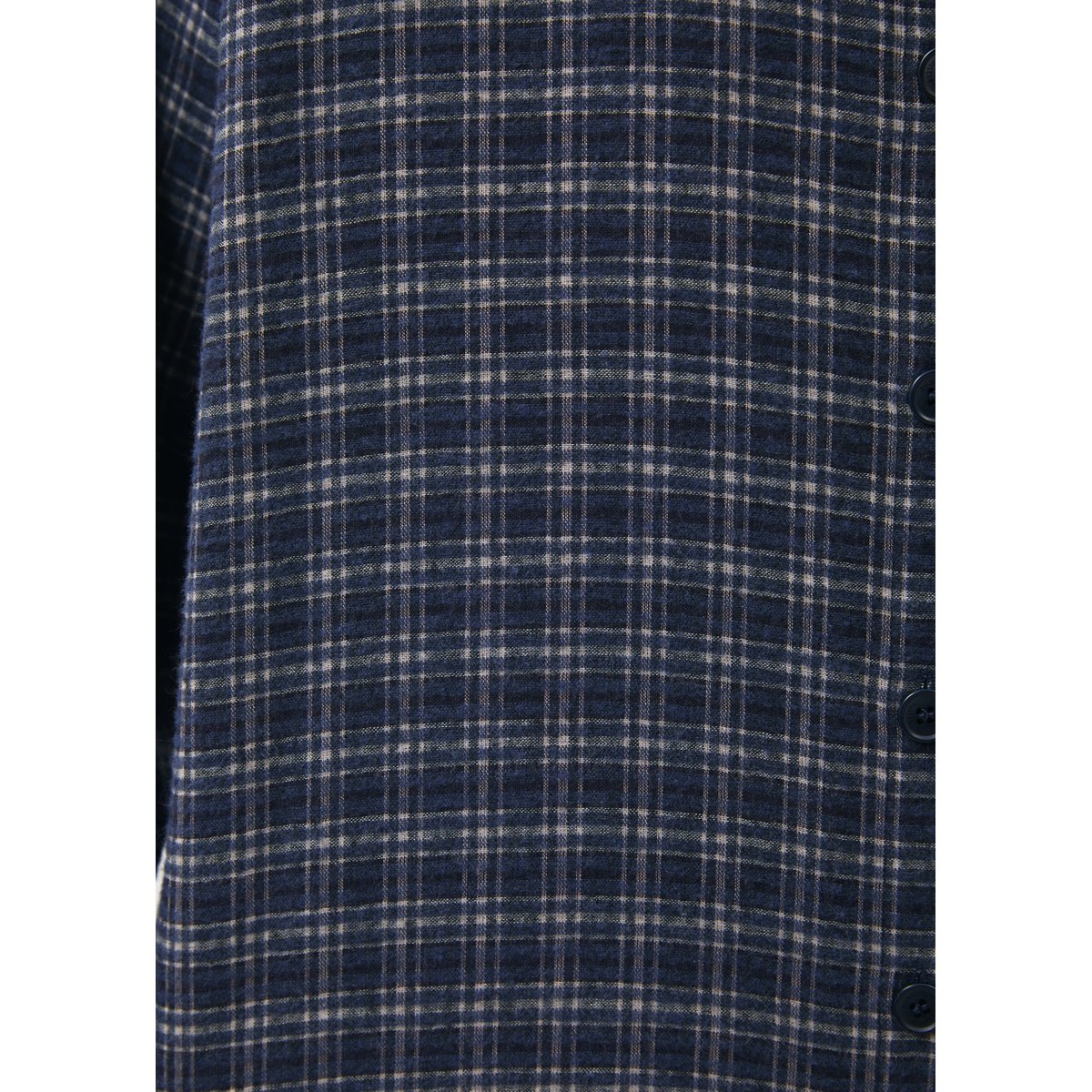 Chemise oversize manches longues à carreaux marine, HUMILITY