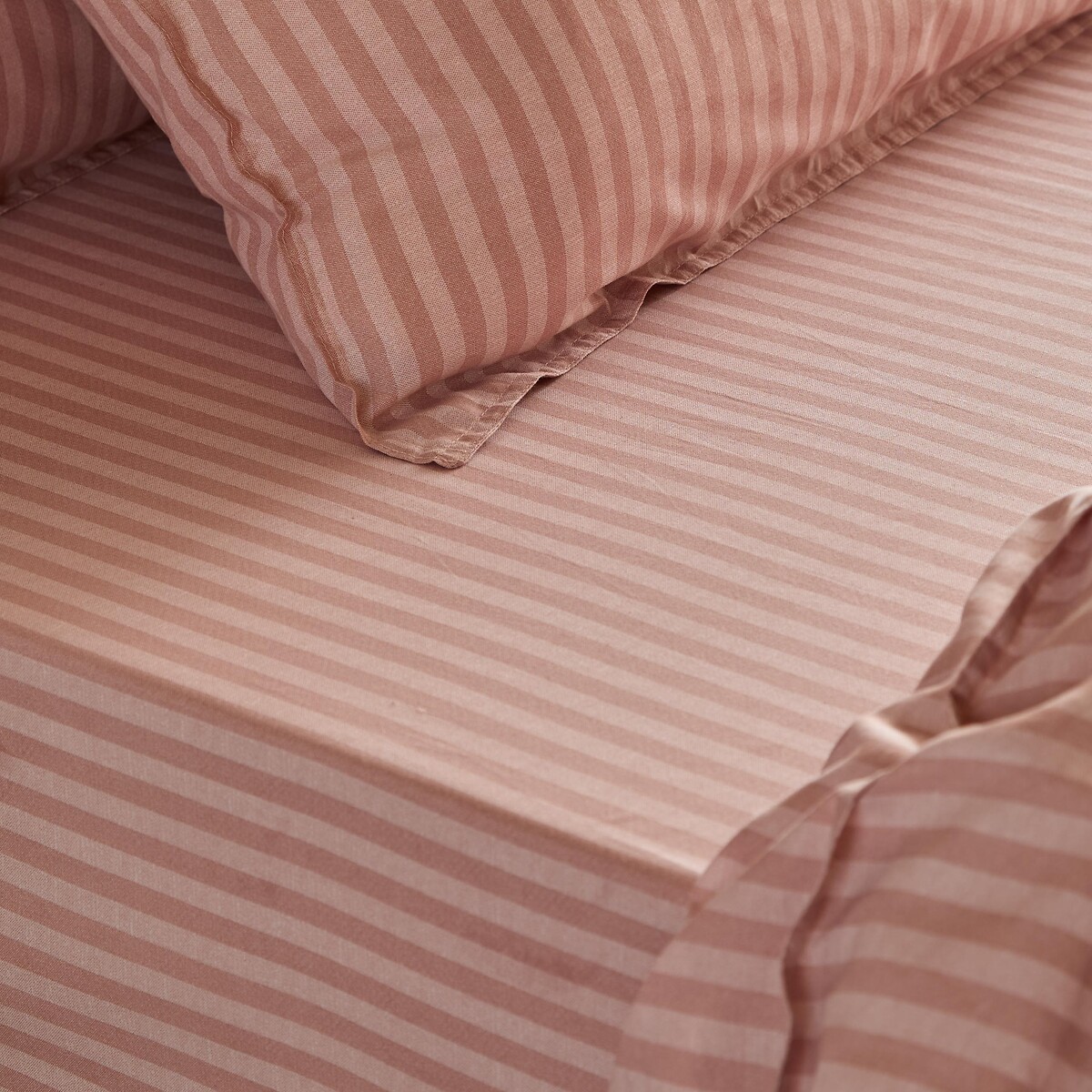 Marlow Stripe 100% Cotton Fitted Sheet maple, YARD