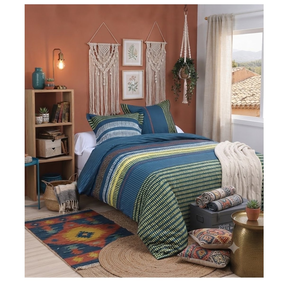 Parure de lit Collection Weasley bleu, EDEN