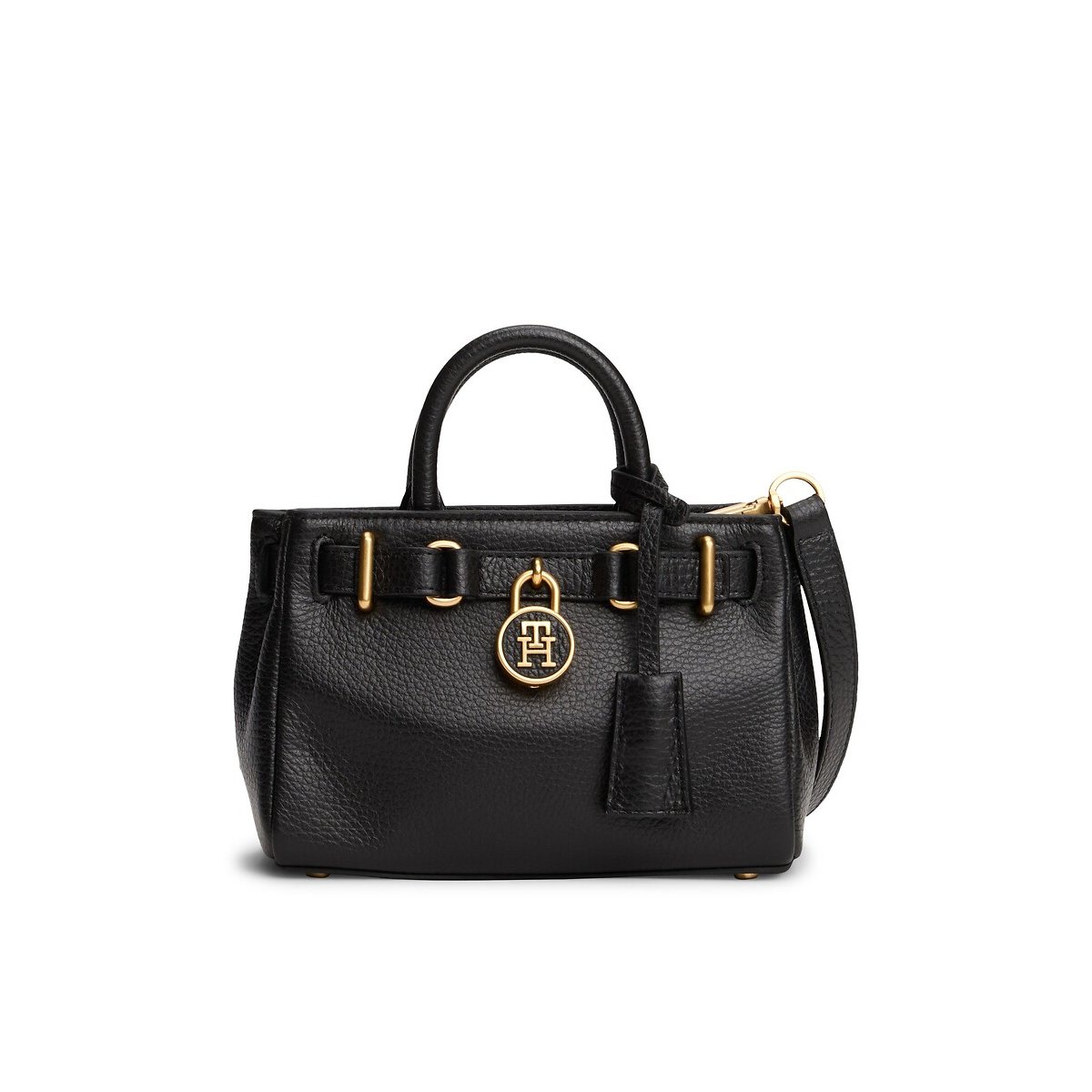 Sac tote bag en cuir, AMERICAN ICON MICRO noir, TOMMY HILFIGER