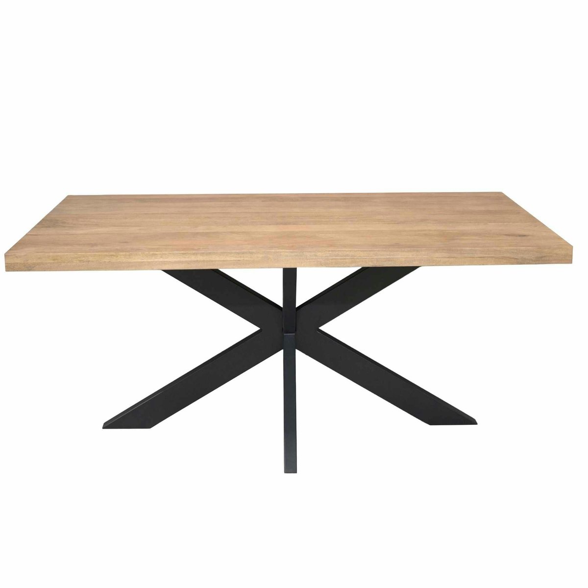 Table repas 6/8 places en bois pied central RIVANO bois clair, PIER IMPORT