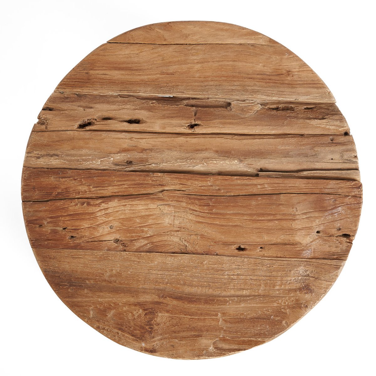 Tabouret en bois de teck récupéré YATAI beige, BAZAR BIZAR