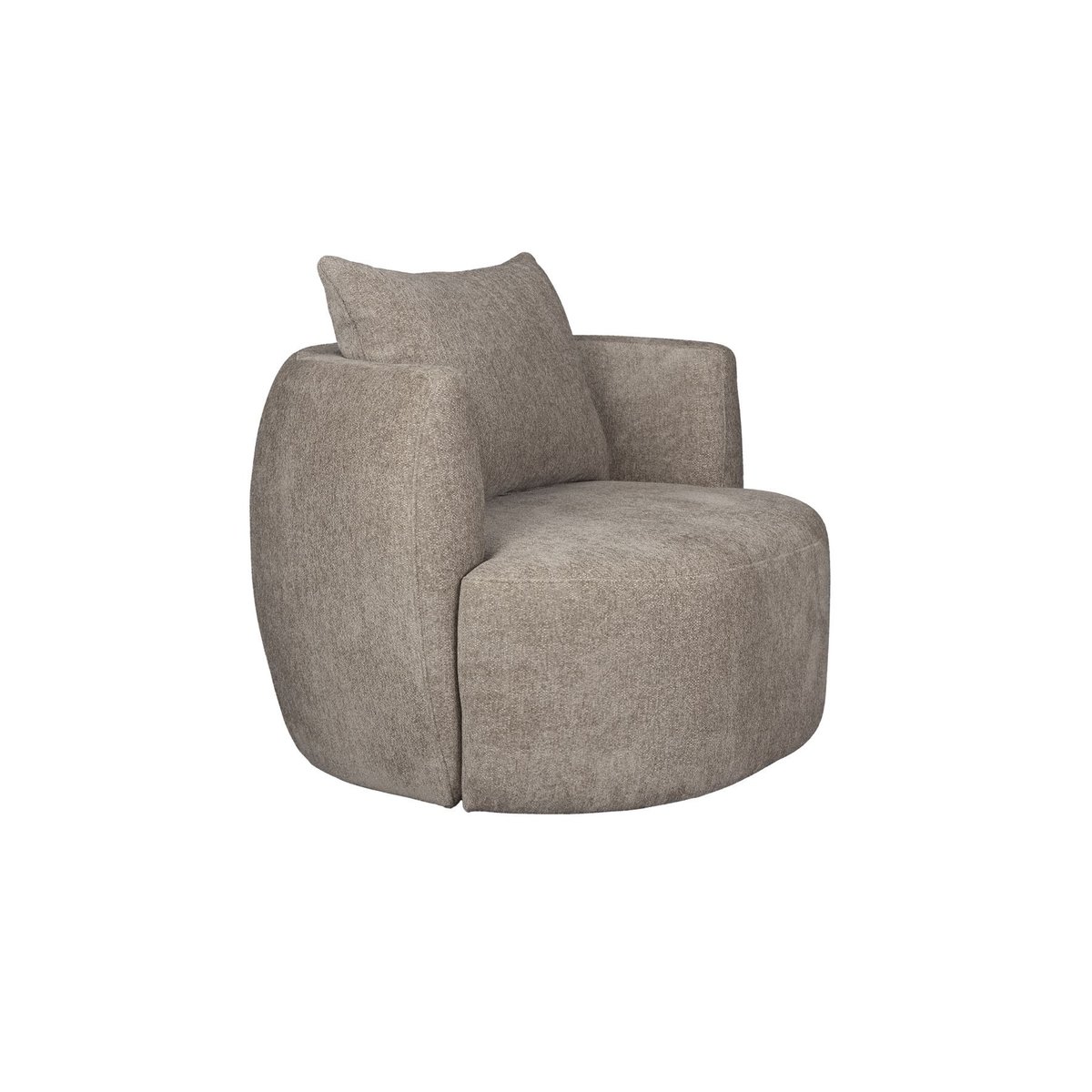 Fauteuil design en tissu, ROCCA taupe, DUTCHBONE