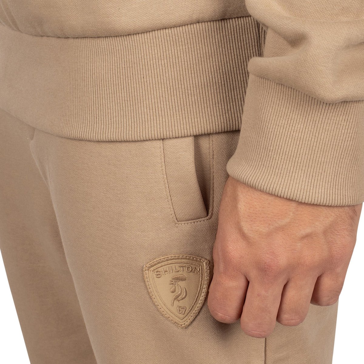 Sweat col rond team beige, SHILTON