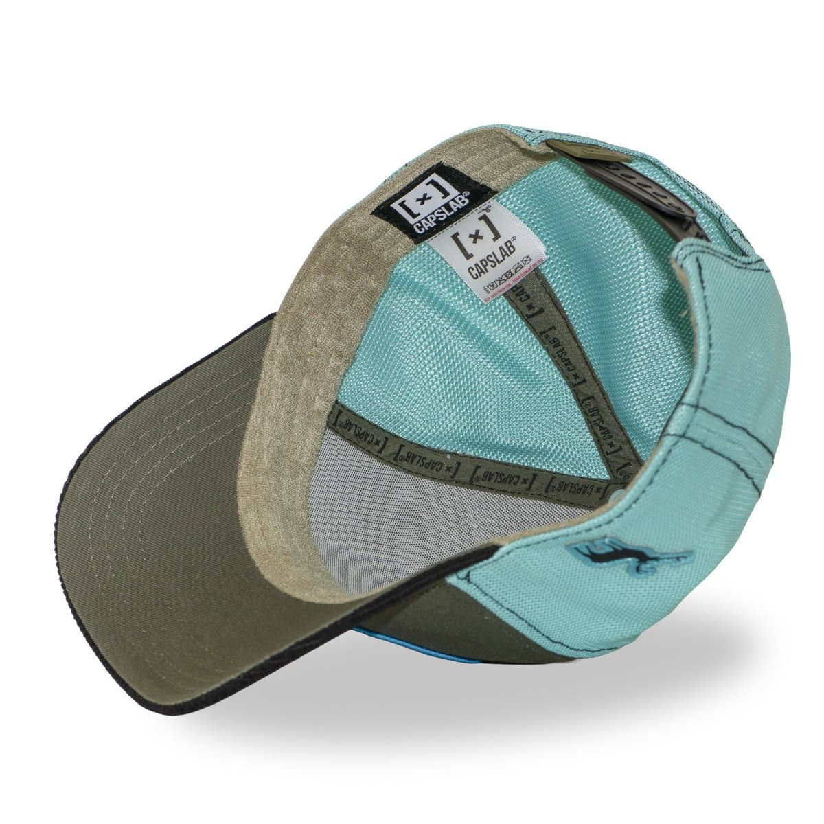 Casquette Trucker BEAST kaki/turquoise/bleu/noir, CAPSLAB