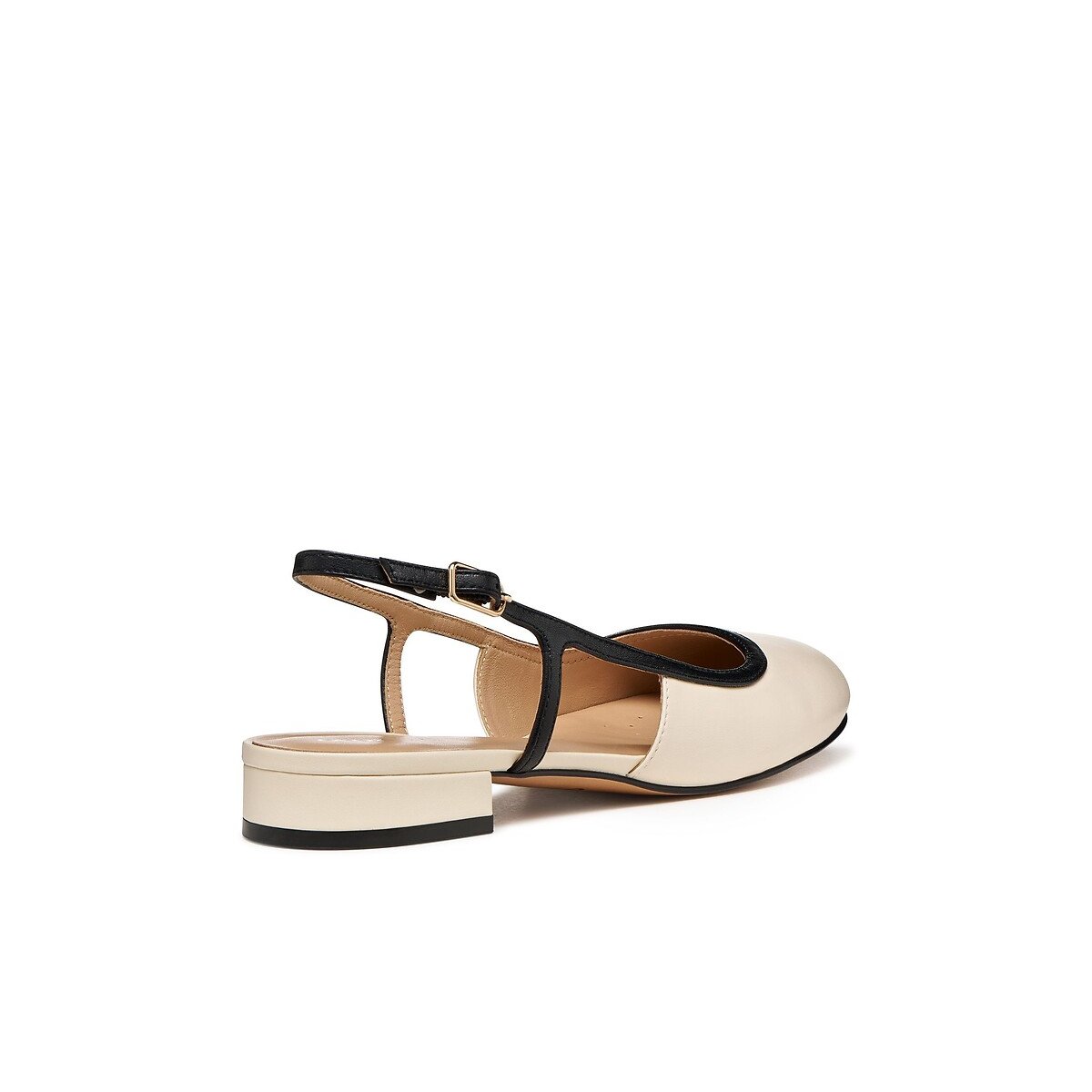 Virnilisa Slingback Leather Ballet Pumps beige/black, GEOX
