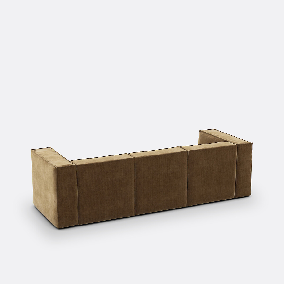 Sofá modular, 3 plazas, pana vintage, SEVEN bronce , LA REDOUTE INTERIEURS