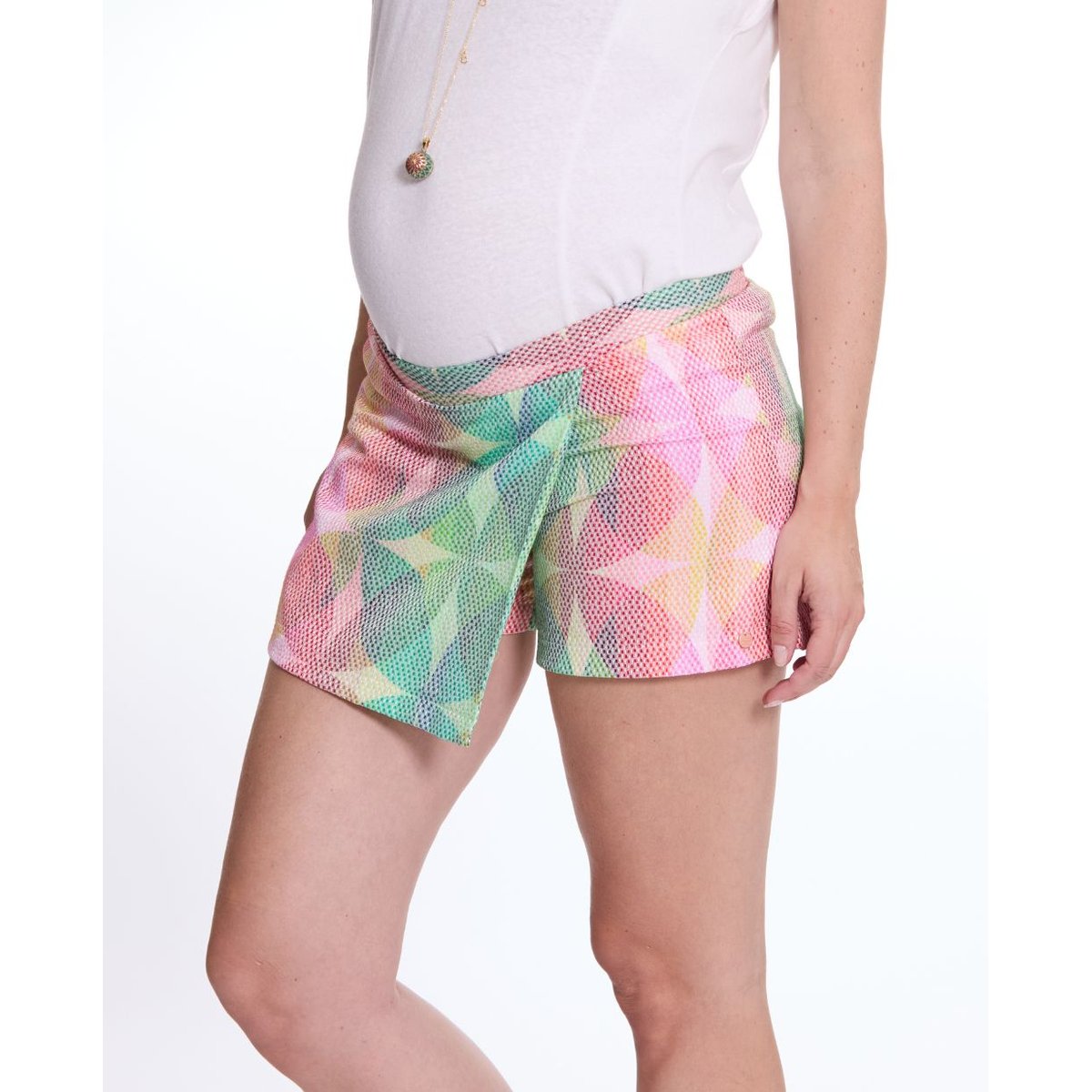 Jupe short de maternité Rosalie multico, CACHE COEUR