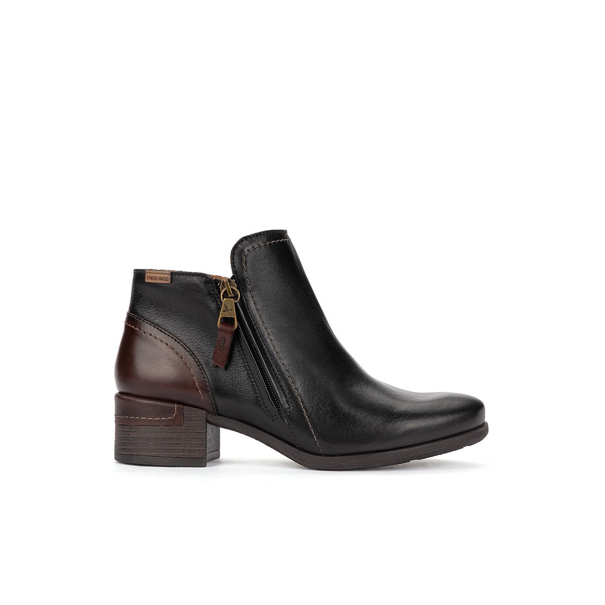 Bottines à talon cuir Malaga black, PIKOLINOS