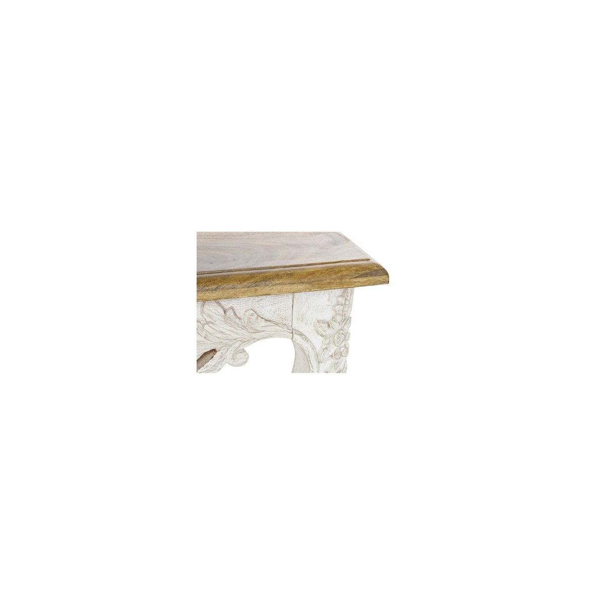 Table Basse en Bois de Mangue Sculpté - 120x61x49cm bois, WADIGA