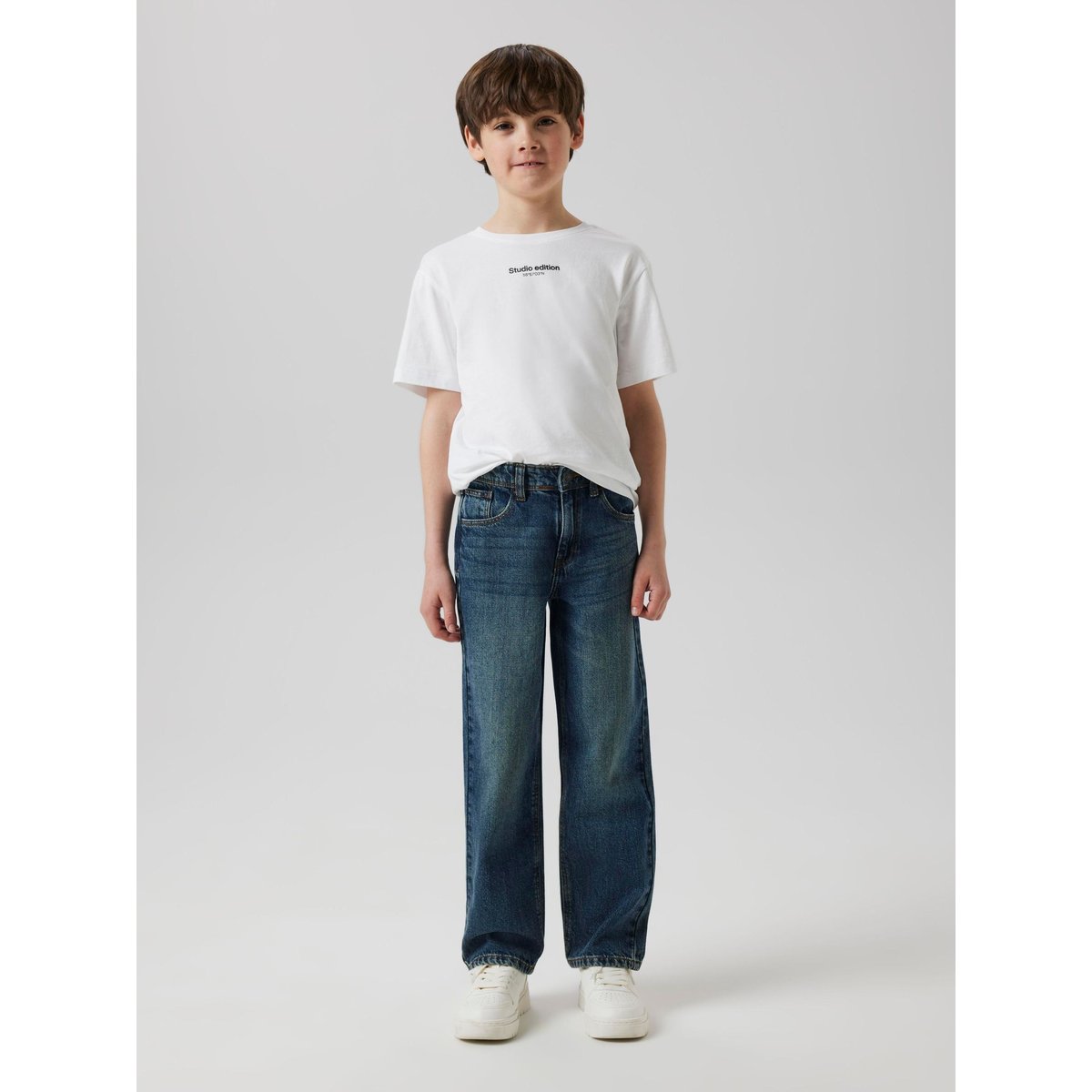 Jean droit dark blue denim, NAME IT