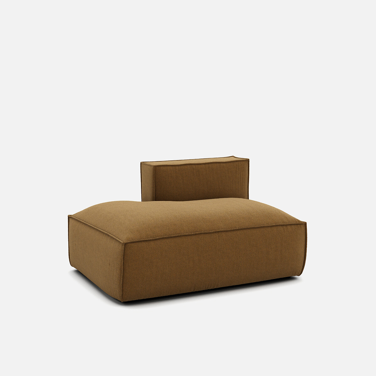 Elément récamière gauche pour canapé modulable, en tissu texturé, SEVEN caramel, LA REDOUTE INTERIEURS
