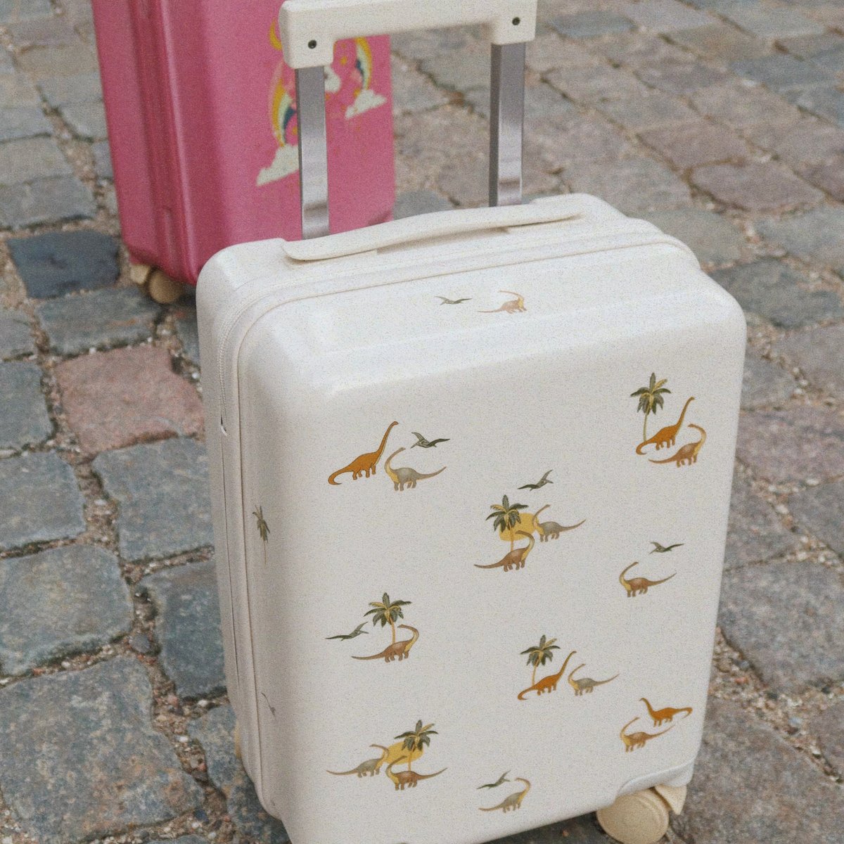 Valise enfant ecru, vert, marron, KONGES SLOJD